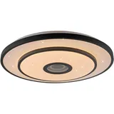 just light. Just Light LED-Deckenleuchte Turanus Ø schwarz mit Sterneffekt