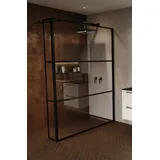 Riho Grid GB430 Walk-in-Dusche für Duschfläche 90cm - schwarz