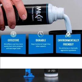 milKit Tubeless Dichtmilch 1000 ml - Blau / Schwarz
