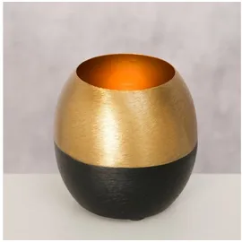Boltze Teelichthalter Anelo Eisen Schwarz/Gold