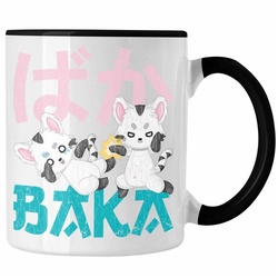 Trendation Tasse Trendation – Anime Tasse Geschenk Spruch Kaffeetasse Geschenke Deko Anme Fan Baka schwarz