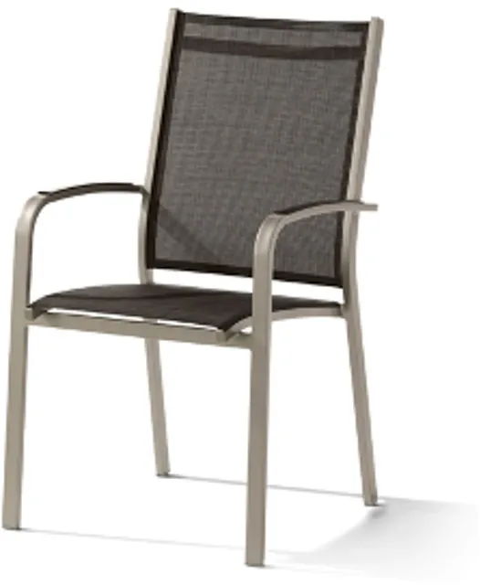 Sieger Meran Stapelsessel Aluminium/Textilene - Champagner