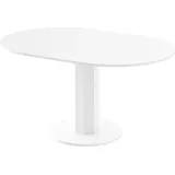 Design Esstisch Tisch HES-111 rund oval Hochglanz ausziehbar 100-148cm - Schwarz