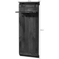 Massivmoebel24 Wandgarderobe Mango 59 x 32 x 145 cm