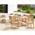 Beliani Gartenmöbel-Set, Hellbraun, Holz, Gartenmöbel, Gartenmöbel-Sets