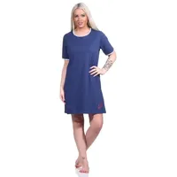 Normann-wäschefabrik Maritimes Damen Nachthemd, kurzärmliges Bigshirt mit Rundhals -