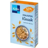 Kölln Müsli Knusper Klassik, 50% weniger Zucker, 500g