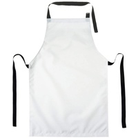 Ferocity Kinderschürze Kind Malschürze Kunstkittel Kochschürze Apron Werkschürze Weiß mit schwarzen Bändern [074]