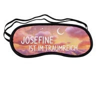 Herz & Heim® Schlafmaske mit personalisiertem Aufdruck Geschenkidee Frauen Traumreich