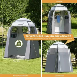 Skandika Duschzelt Camping Grau/Silber