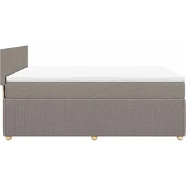vidaXL Boxspringbett 160 x 200 cm Taupe