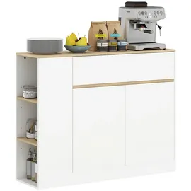 Homcom Sideboard Küchenschrank 105 x 30 x 81,5 cm Weiß