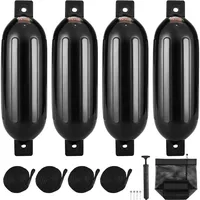 Vevor Fender 4 Aufblasbare Fenders 13,97 x 50,8 cm Schwarz