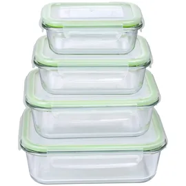 Alpina Frischhaltedose Glas grün 1,05 l 8-teilig