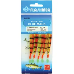 Vorfach Meeresangeln Blue Mack Haken 1/0 gelb u. rot, EINHEITSFARBE, EINHEITSGRÖSSE