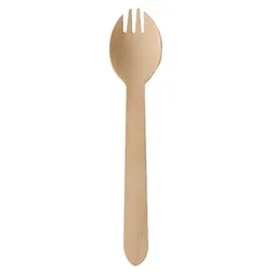 PAPSTAR 100 Göffel, Holz "pure" 16 cm