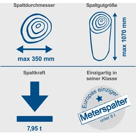 SCHEPPACH Holzspalter Compact 8t 230 V