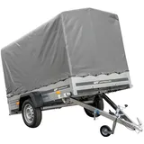 PKW Anhänger 230x125 Garden Trailer 230 Kipp Unitrailer 750 kg mit Stützrad, 110 cm hoher Plane und Hochspriegel