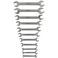 KS Tools EDELSTAHL Doppel-Maulschlüssel-Satz, 11-teilig, abgewinkelt