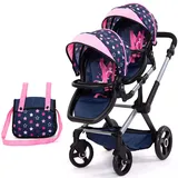 Bayer Design Twin XEO Sterne Blau/Rosa