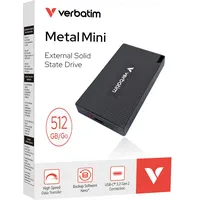 Verbatim Metal Mini SSD 512 GB USB-C 3.2 Gen 2 Schwarz 32030