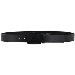 Ledergürtel ALPHA INDUSTRIES "Alpha Industries Accessoires - Belts All Black Belt", Damen, Gr. onesize, schwarz, Obermaterial: 60% Polyurethane, 40% Leder, Gürtel