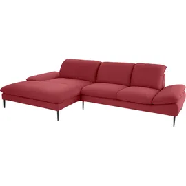 W.Schillig Eckcouch Chenille 3-Sitzer Rot