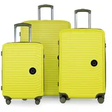 Hauptstadtkoffer Hartschalen-Trolley Mitte, 4 Rollen, Koffer-Set 3 Trolley Hartschale TSA (S,M,L) gelb