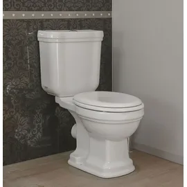 Bäder Boutique KLASSICO Nostalgie Stand-Kombi-WC mit WC-Sitz Weiß