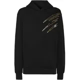 Plein Sport Hoodie Sweatshirt Scratch Schwarz/Gelb XL
