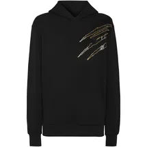 Plein Sport Hoodie Sweatshirt Scratch Schwarz/Gelb XL