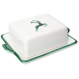 Gmundner Keramik Grüner Hirsch, Butterdose (125g),