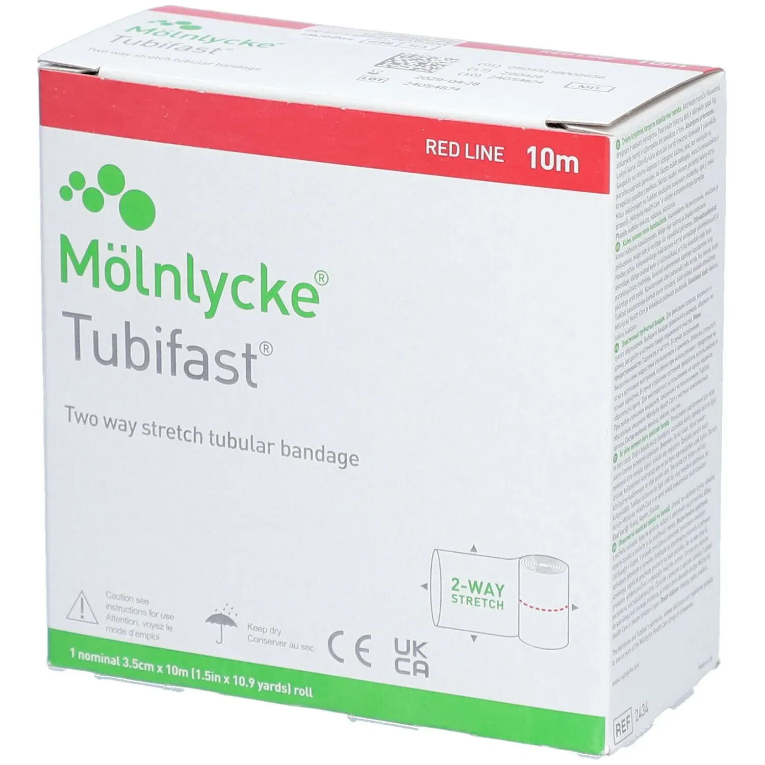 Mölnlycke Tubifast® Schlauchbandage dehnbar in Breite und Länge 3.5cmx10m rot