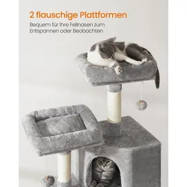 Songmics Kratzbaum klein 115 cm grau