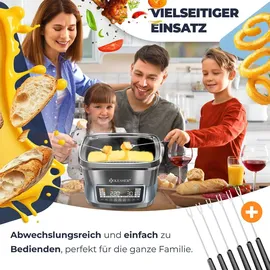 Kesser KESSER® Multikocher Küchengerät mit 16 Programme - Grillen, Backen, Dampfgaren Vorheiz- & Warmhaltefunktion, Schnellkochkopf, Heißluftfritteuse, Reiskocher, Slow Cooker, Joghurtbereiter