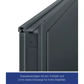 Hörmann H8-5 links 100 x 200 cm anthrazitgrau