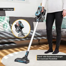 First Austria 2-in-1 Akku Staubsauger blau