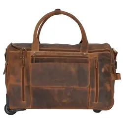 Greenburry Vintage 2 Rollen Reisetasche Leder 32 cm  braun