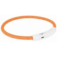 Trixie Flash Light Ring Hundehalsband Orange M-L 45cm