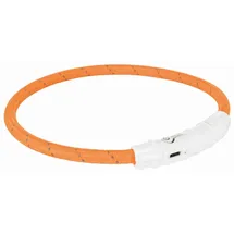 Trixie Flash Light Ring Hundehalsband Orange M-L 45cm