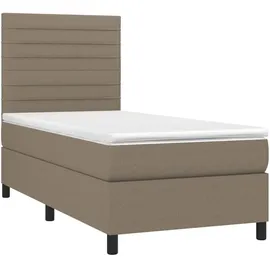 vidaXL Boxspringbett 100 x 200 cm Taupe