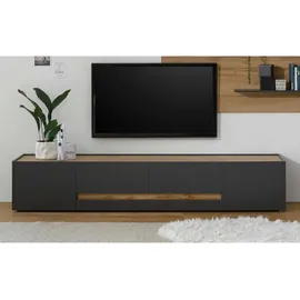 furn.design TV-Lowboard grau Eiche Wotan 220 cm