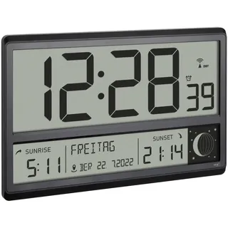 TFA 60.4524.01 Funk Wanduhr 360 cm x 28 mm x 235mm Schwarz