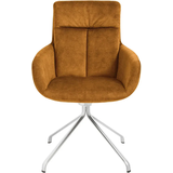 Venjakob Armlehnstuhl, Edelstahl, Cognac, Metall, Textil, Stativgestell, 61x90x64 cm, Goldenes M, Made in Germany, Dgm, Lederauswahl, Stoffauswahl, Gestellauswahl, Esszimmer, Stühle, Esszimmerstühle, Armlehnenstühle