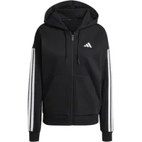 adidas Damen Kapuzensweat Essentials 3-Streifen, BLACK/WHITE, XS