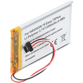 AccuCell Ersatzakku für NAVIGON 70 Easy/70 Plus 1200 mAh (3,7 V) schwarz