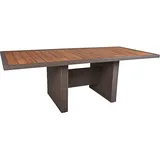 Garden Pleasure Gartentisch BRAGA grau rechteckig 100,0 x 220 cm