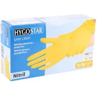 HYGOSTAR® Nitrilhandschuhe Safe Light, puderfrei, gelb 261568 , 1 Packung = 100 Stück, Größe M