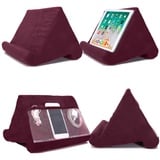 Yuehuamech Tablet Kissen Ständer, Multi- Winkel Lap- montierte Soft Stand Handy Ständer für Tablet, Buch und E- Reader, Zeitschriften, Smartphones, Universal Lazy Halter mit großen Mesh Taschen