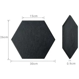 Relaxdays Akustikpaneel Relaxdays Schwarz 18 St. 30 x 26 cm